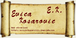Evica Košarović vizit kartica
